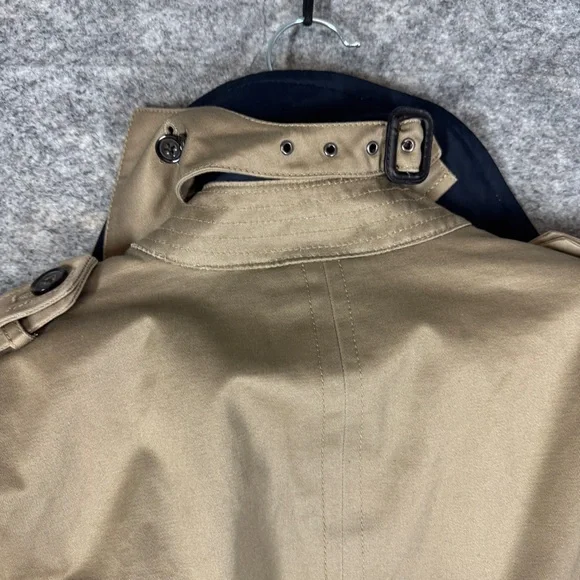 Banana Republic Classic Double Breasted Trench Coat Khaki Size S Quiet Luxury - Picture 15 of 16